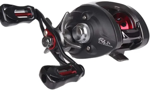 Diwa Carretes de pesca de baitcasting para agua salada, carretes de spincasting de agua dulce, de fibra de carbono, 18 libras, 12 + 1 rodamientos de