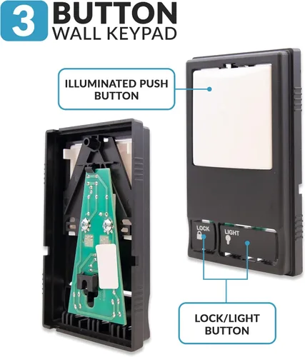 Miniatura 2 de Panel de control de teclado de pared multifunción de repuesto para LiftMaster 41A5273-1 78LM (botón de aprendizaje morado, rojo, verde)