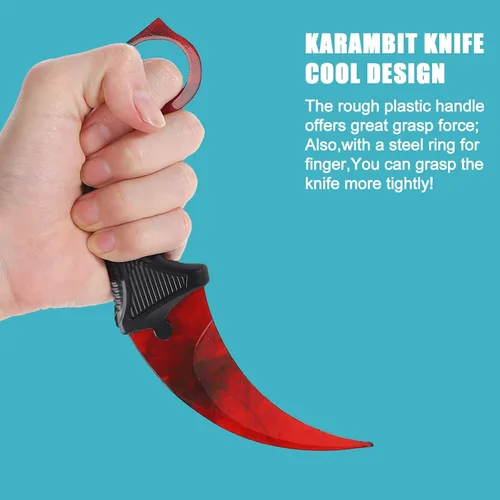 Miniatura 6 de 2 Piezas Cuchillo Karambit Hoja Fija Herramienta Táctica de Camping, Cuchillo de Caza al Aire Libre con Funda y Cordón, Adecuado para Senderismo