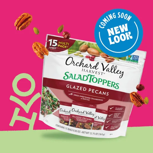 Miniatura 4 de Orchard Valley Harvest - Pecanas glaseadas para ensaladas, bolsas de 0.85 onzas (paquete de 15), con arándanos y pepitas, sin OMG, sin ingredientes