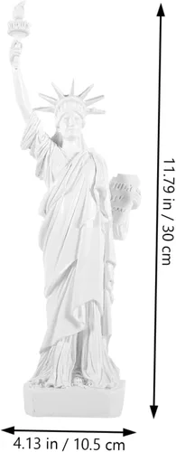 Miniatura 7 de Yardwe Estatua de resina modelo New York Souvenir Lady Figurine Mesa Diseño Decoración Artware
