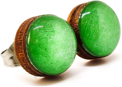 Miniatura 3 de Juego de Aretes de Tuercas, Brillo, 10 mm, Tuercas Redondas para Mujeres, Niñas y Hombres, Hecho a Mano, Postes de Acero Inoxidable para Orejas
