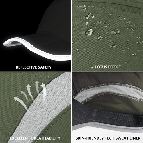 Miniatura 6 de GADIEMKENSD Sombrero reflectante plegable para exteriores, diseño sin estructura, protección solar UPF 50+, sombreros deportivos para mujeres