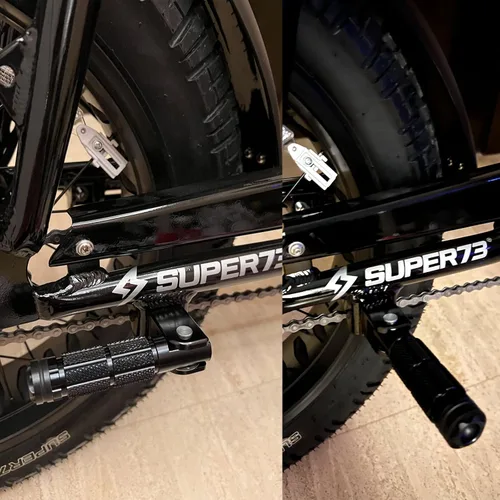 Miniatura 2 de M8 Estriberas Plegables para Motocicleta Estriberas Delanteras Coche Eléctrico Antideslizantes Reposapiés Traseros Bicicleta 90 Grados Fijo Plegable