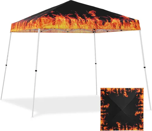 Miniatura 29 de Eagle Peak - Pérgola plegable (10.0 x 10.0 pies), patas inclinadas, de tela, para exteriores, fácil de montar, Negro