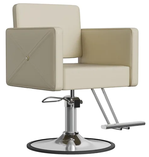 LOUVIXA Sillas de Barbero para Estilista de Cabello, Silla de Salón Hidráulica Ajustable en Altura, Reclinable, Rotación de 360 Grados, Silla de