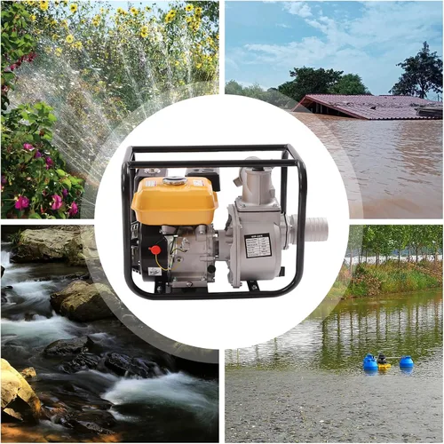 Miniatura 3 de Bomba de transferencia de agua 4 tiempos 7.5hp 3 pulgadas portátil de gasolina bomba de agua ligera de alta presión para riego de piscina