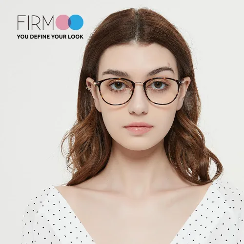 Miniatura 2 de Firmoo Blue Light Glasses, Vintage Overall Round Readers Lightweight Computer Eyewear Frame for Women Men