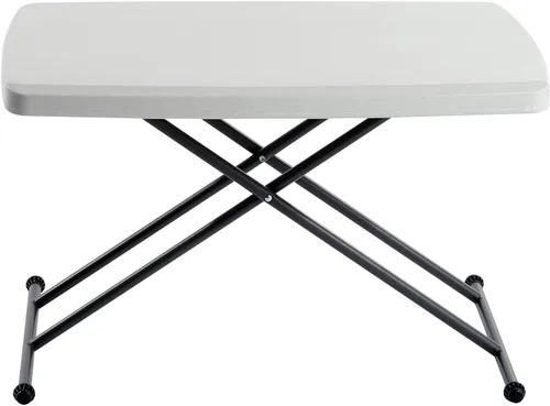 Miniatura 3 de Global Industrial Mesa plegable de plástico de altura ajustable, 30 "x 20", blanco