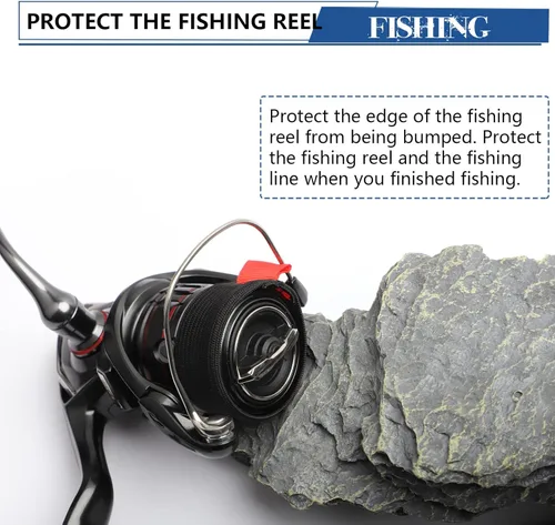 Miniatura 3 de Dovesun Cinturón de carrete de pesca Carrete de protección de carrete de pesca Carretes giratorios Accesorios de carrete de pesca 4 unids Carrete