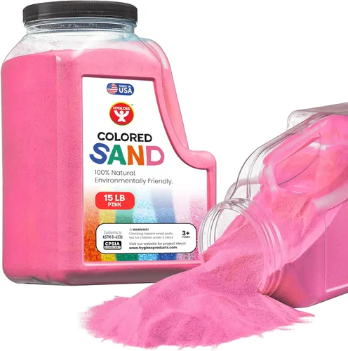 Miniatura 13 de Hygloss Arena de colores para manualidades – Botella de 1 libra, magenta – Juegos de arte de arena fina y colorida vibrante para niños – Actividades