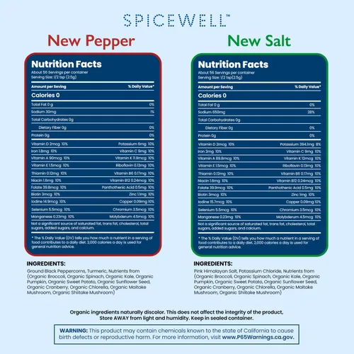 Miniatura 2 de Spicewell Nuevo dúo de bolsa de sal y pimienta Sal rosa del Himalaya reducida en sodio + la pimienta negra más sabrosa y cálida infundida