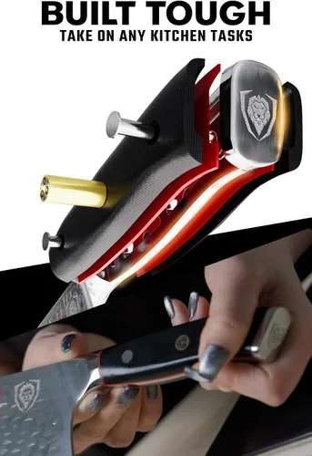 Miniatura 3 de Dalstrong Shogun Series ELITE - Cuchillo de carnicero para carne, 7 pulgadas, afilado para afeitar, acero japonés súper acero, cuchillo de damasco