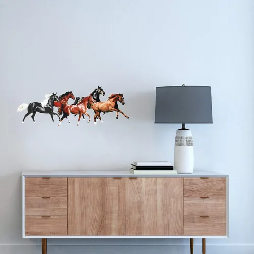 Miniatura 3 de 30 calcomanías de pared de caballo salvaje, calcomanías de pared para decoración, 11.8 x 7.8 pulgadas