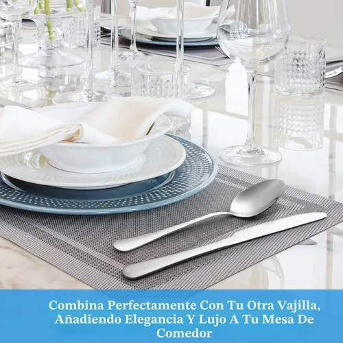 Miniatura 6 de Juego de cucharas de cena, 16 cucharadas de 7.3 pulgadas, cucharas de acero inoxidable de grado alimenticio de alta calidad, cuchara de metal