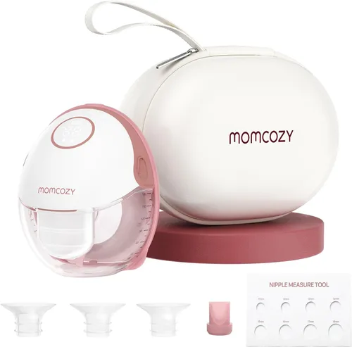 Miniatura 10 de Momcozy Extractor de leche manos libres estilo móvil M6, extractor de leche eléctrico portátil para lactancia materna, ritmo ideal, más leche