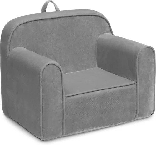 Miniatura 6 de Delta Children Silla Cozee para Niños para Edades de 18 Meses en Adelante, Terciopelo Visón Gris Terciopelo de visón gris