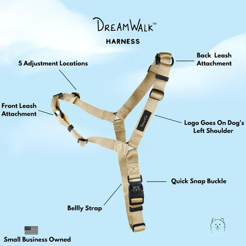 Miniatura 2 de ShawnCo Dream Walk Arnés para Perros Sin Tirones - Ajustable, Cómodo, Fácil de Usar, Cabestro para Mascotas para Ayudar a Detener los Tirones