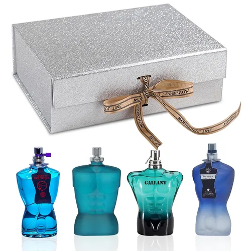 Miniatura 20 de A CENTER Set de regalo de colonia para hombre, 4 x 3.4 onzas líquidas, perfume de lujo con caja de presentación premium, regalo perfecto para el día