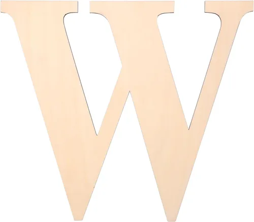 Miniatura 27 de Letra de madera de 12 pulgadas, letras de madera para decoración de pared, letras de madera en blanco sin terminar de 1/5 pulgadas para decoración