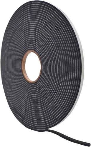 WOD - Cinta de espuma aislante autoadhesiva, 3/16 de grosor x 1/4 de ancho, 50 pies, fabricada en Estados Unidos, impermeabilización, HVAC, puertas