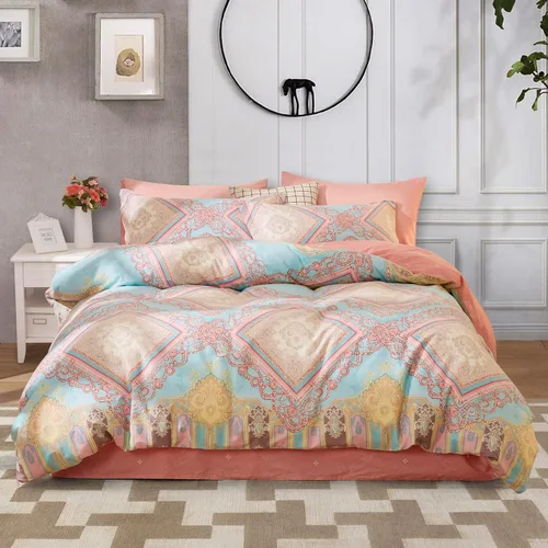 Miniatura 72 de SAPHREAS Juego de Funda de Edredón de Flores Rosas 2 piezas Algodón Estilo Jardín Campanilla Floral Ropa de Cama Juego de Funda de Edredón 100%