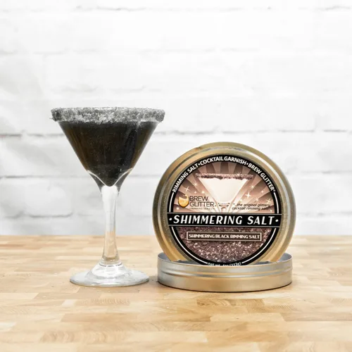 Miniatura 2 de Brew Glitter - Sal negra brillante (4 onzas, 1 lata de barra) para cóctel comestible con purpurina mezclada para bebidas y bebidas