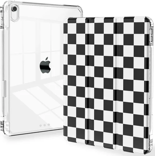 Miniatura 31 de Feams Funda para iPad (A16) 11ª generación de 11 pulgadas 2025, iPad de 10.9 pulgadas 2022, cubierta trasera transparente delgada de tres pliegues