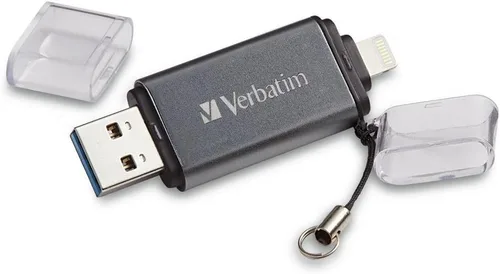 Verbatim Unidad flash USB 3.0 dual Store 'n' Go de 16 GB para dispositivos Apple Lightning - Grafito