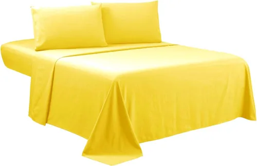 Miniatura 11 de Sfoothome Juego de sábanas King – Juego de cama de 4 piezas de lujo para hotel, bolsillo extra profundo, juego de ropa de cama serie 1800, Rosa
