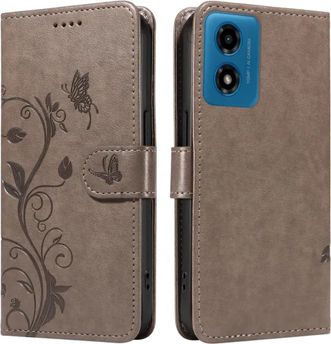 Miniatura 168 de Funda para Motorola Moto E22/E22i, piel sintética, con tarjetero y correa para la muñeca, a prueba de golpes, funda magnética para Motorola Moto Rojo
