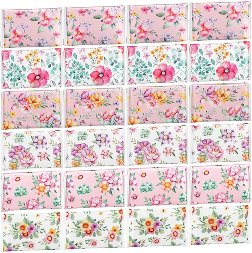 24 paquetes de pañuelos de bolsillo tamaño viaje, paquetes delgados de 3 capas de bolsillo de tamaño monedero, pañuelos para viajes, bodas,