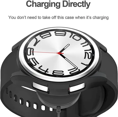 Miniatura 3 de [Paquete de 2] Funda para Samsung Galaxy Watch 6 Classic de 1.693 in, carcasa protectora ultrafina de policarbonato duro resistente al agua