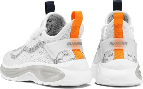 Miniatura 5 de RUNSIDE Tenis para niños y niñas, para correr, ligeros, deportivos, casuales, transpirables, con cordones, para caminar al aire libre