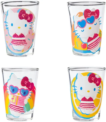 Miniatura 20 de Silver Buffalo Disney Princess con Blancanieves, Cenicienta, Ariel y Belle, paquete de 4 mini vasos, 1.5 onzas Disney Princesas Retrato