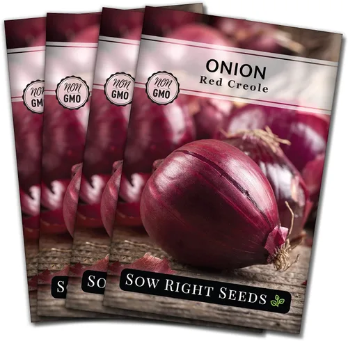 Miniatura 8 de Sow Right Seeds - Semillas de cebolla criolla roja para plantar - Paquete de reliquia sin OMG con instrucciones para plantar un huerto casero