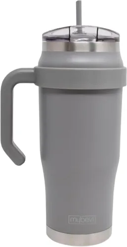 Miniatura 16 de MyBevi Outlander - Taza de viaje de acero inoxidable de alta calidad, para frío/calor, aislamiento de 3 capas, mango resistente, duradera y elegante