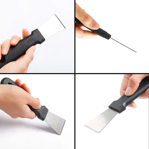 Miniatura 7 de Juego de cepillos de alambre pequeños, 8 cepillos de metal resistentes y cepillos de alambre de latón/acero inoxidable/nailon para limpiar óxido