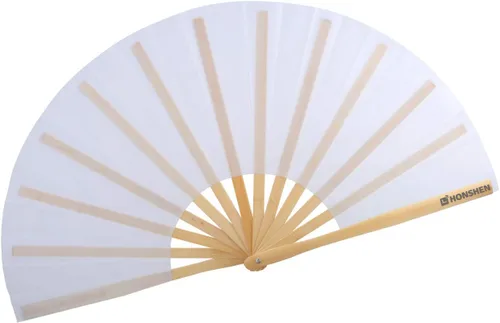 Miniatura 10 de Abanicos de mano plegables de bambú grandes, color rojo, ventilador KunFu para eventos, bailes, espectáculos, festivales, regalo (todo rojo)