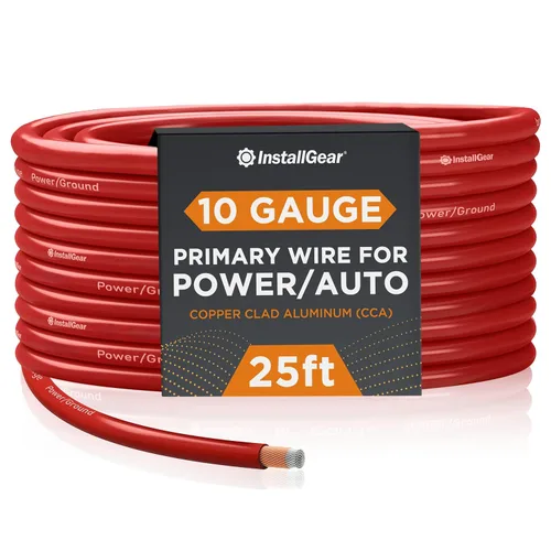 Miniatura 20 de InstallGear Cable de tierra de aluminio recubierto de cobre calibre 1/0 (25 pies) CAA - Cable principal automotriz, cable de alimentación y tierra