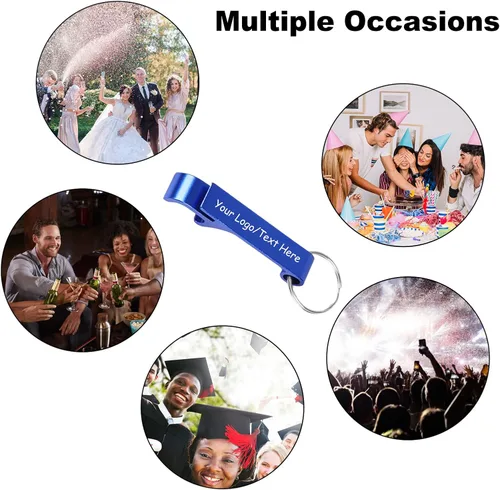Miniatura 7 de 100 llaveros personalizados para abrebotellas a granel, recuerdos de boda con logotipo grabado, texto personalizado, abrebotellas de cerveza