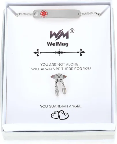 Miniatura 6 de WelMag Pulseras de identificación de alerta médica ajustables para mujer con grabado gratuito