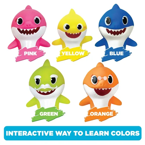 Miniatura 7 de Nickelodeon Baby Shark - Juego de 5 marionetas de dedo, recuerdos de fiesta, educativos, juguetes de baño, hora de cuentos, juguetes de playa