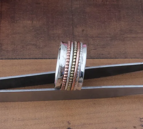 Miniatura 58 de Boho Spinner Ring, Mothers Day Gift, Silver 925 Women Ring, Sterling Silver 925 Ring, Fidget Spinner Ring,Women Silver Anxiety Ring