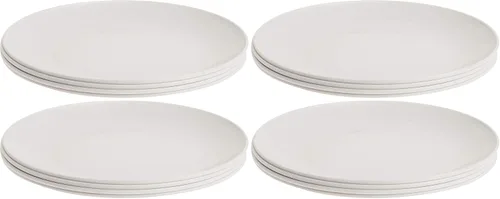 Nordic Ware platos de polipropileno para microondas, color blanco, 10 pulgadas (paquete de 4)