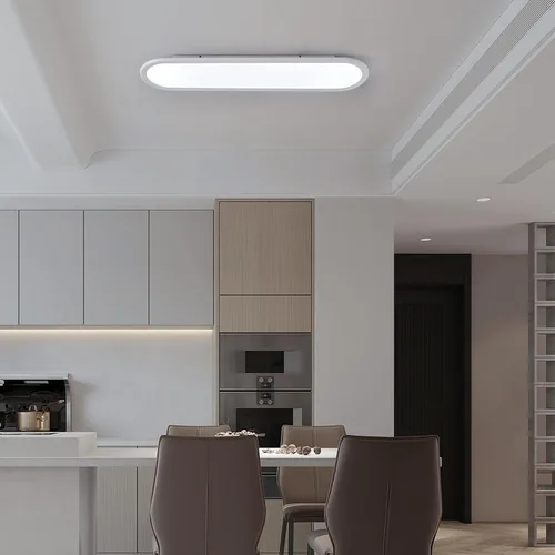 Miniatura 2 de Ganeed Lámpara de techo LED de 27.6 pulgadas, lámparas de techo lineales de alto brillo, blanco frío de 6000 K, luminaria moderna ultra fina