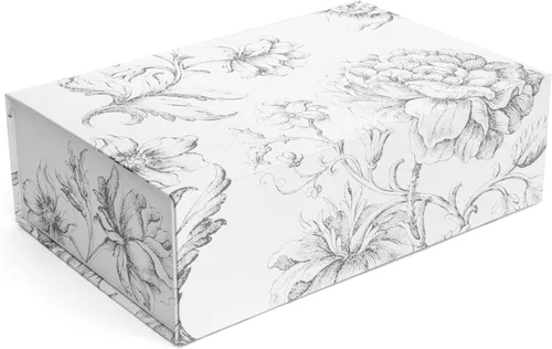Miniatura 14 de Caja de regalo de recuerdo de lujo, paquete de 3 cajas decorativas florales rosas con tapas magnéticas para regalos, caja de recuerdos de boda