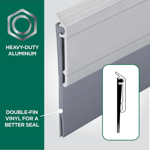Miniatura 4 de M-D Building Products 05389 All-Season Door Sweep, Heavy Duty Aluminum and Vinyl, Ideal for Residential & Commercial Use, Easy Installation, Ensure
