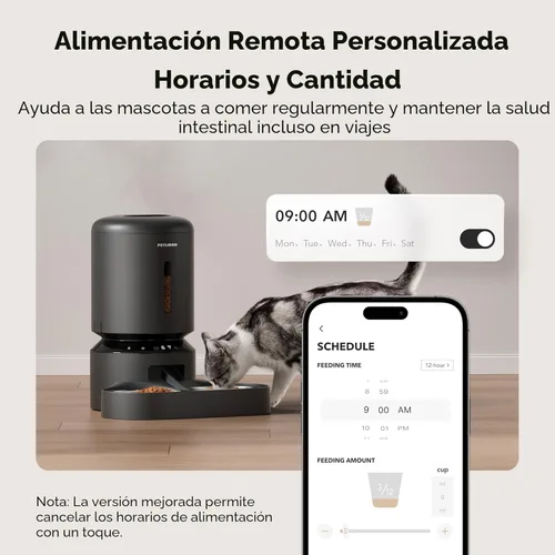 Miniatura 3 de PETLIBRO Comedero Automático para Gatos para 2 Gatos, Comederos WiFi 5G y 2.4G para Mascotas, Dispensador Programable de Comida para Gatos de 5L