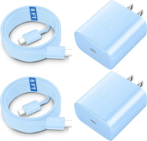Miniatura 18 de Cargador rápido USB C de 45 W, cargador súper rápido de 45 vatios tipo C con cable de carga rápida Android de 6.6 pies para Samsung Galaxy S26